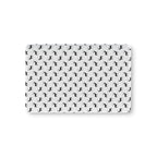 Black Reindeer Crib Sheet laid flat in Mini size with black reindeer silhouettes on white
