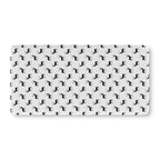Black Reindeer Crib Sheet laid flat in Standard size with black reindeer silhouettes on white