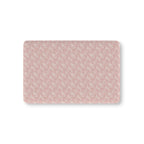 Blush Pink Lace Floral Crib Sheet laid flat in Mini size with white lace style roses on blush pink