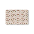 Christmas Dachshund Crib Sheet laid flat in Mini size with dachshunds in holiday sweaters on cream