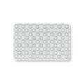 Christmas Wreath Crib Sheet laid flat in Mini size with eucalyptus wreaths and pink bows on white