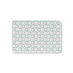 Christmas Wreath Crib Sheet laid flat in Mini size with eucalyptus wreaths and pink bows on white