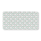 Christmas Wreath Crib Sheet laid flat in Standard size with eucalyptus wreaths and pink bows on white
