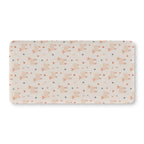 Cream Sheep Heart Crib Sheet laid flat in Standard size with cream sheep and little hearts on cream