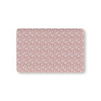 Dusty Rose Lace Floral Crib Sheet laid flat in Mini size with white lace style roses on dusty rose