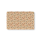 Fall Dachshund Crib Sheet laid flat in Mini size with dachshunds in sweaters, pumpkins and leaves on cream