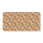 Fall Pumpkin Crib Sheet laid flat in Standard size with pumpkins and autumn leaves on cream