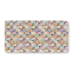 Floral Ghost Crib Sheet laid flat in Standard size with pastel ghosts among painted flowers