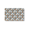 Gray Halloween Ghost Crib Sheet laid flat in Mini size with ghosts, pumpkins and bats on gray