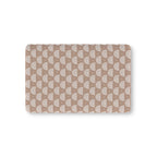 Mauve Boho Rainbow Crib Sheet laid flat in Mini size with white rainbow arches on mauve