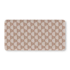 Mauve Boho Rainbow Crib Sheet laid flat in Standard size with white rainbow arches on mauve