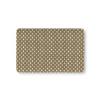 Olive Heart Crib Sheet laid flat in Mini size with white hearts on olive