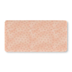 Peach Polka Dot Crib Sheet laid flat in Standard size with watercolor dots on peach pink