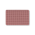 Pink Christmas Tree Crib Sheet laid flat in Mini size with blush and berry Christmas trees on dusty rose