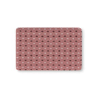 Pink Christmas Tree Crib Sheet laid flat in Mini size with blush and berry Christmas trees on dusty rose