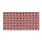 Pink Christmas Tree Crib Sheet laid flat in Standard size with blush and berry Christmas trees on dusty rose