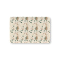 Reindeer Sleigh Crib Sheet laid flat in Mini size with reindeer, sleighs and pine trees on cream