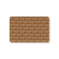 Rust Boho Floral Crib Sheet laid flat in Mini size with boho flowers in mustard and cream on rust