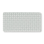 Sage Gingham Heart Crib Sheet laid flat in Standard size with sage green gingham and tiny hearts