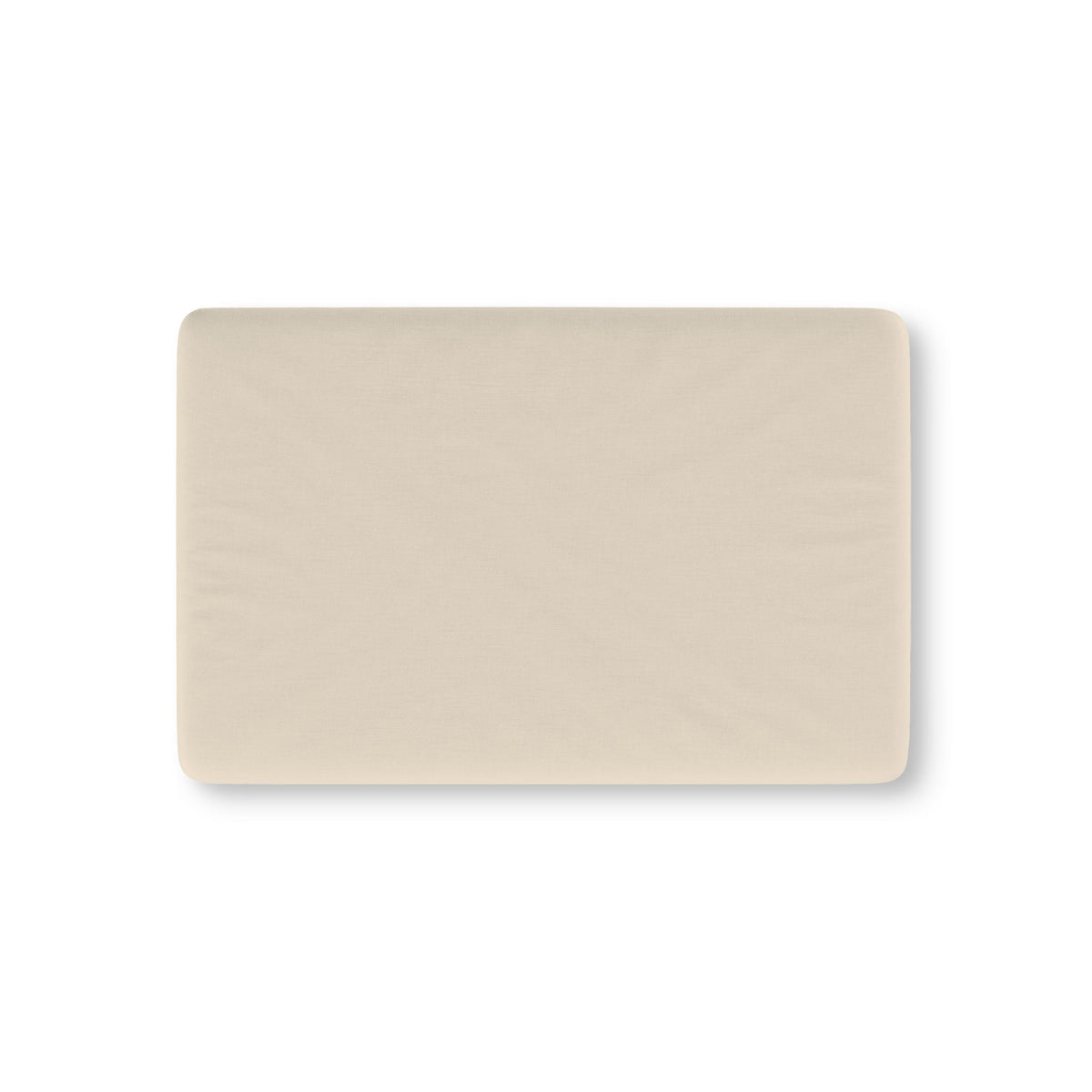 Solid Beige Crib Sheet laid flat in Mini size in a plain warm beige