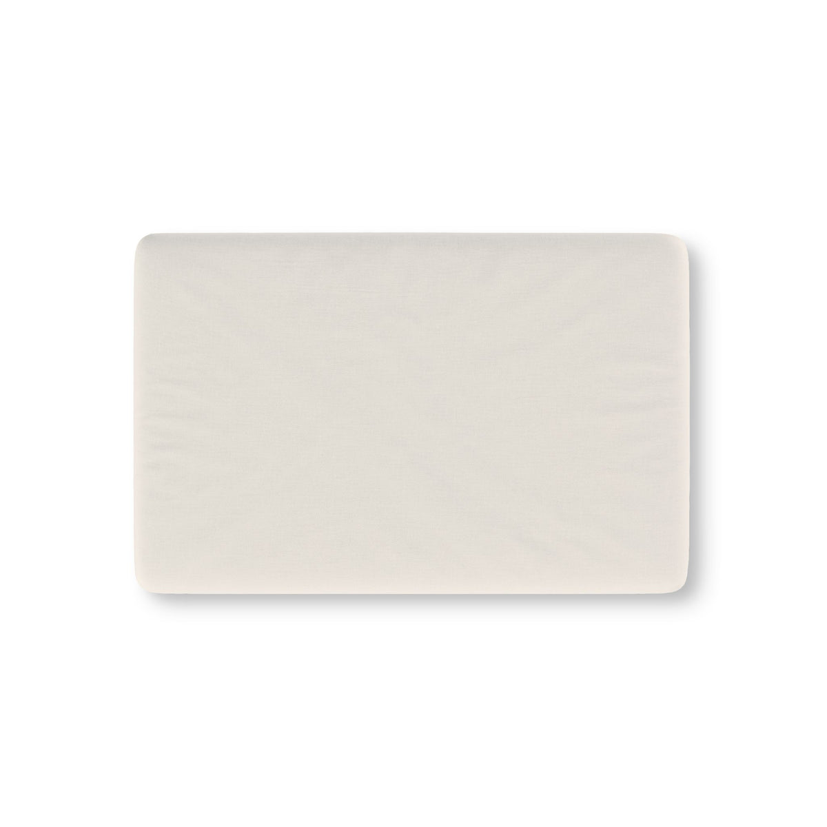 Solid Ivory Crib Sheet laid flat in Mini size in a plain ivory white